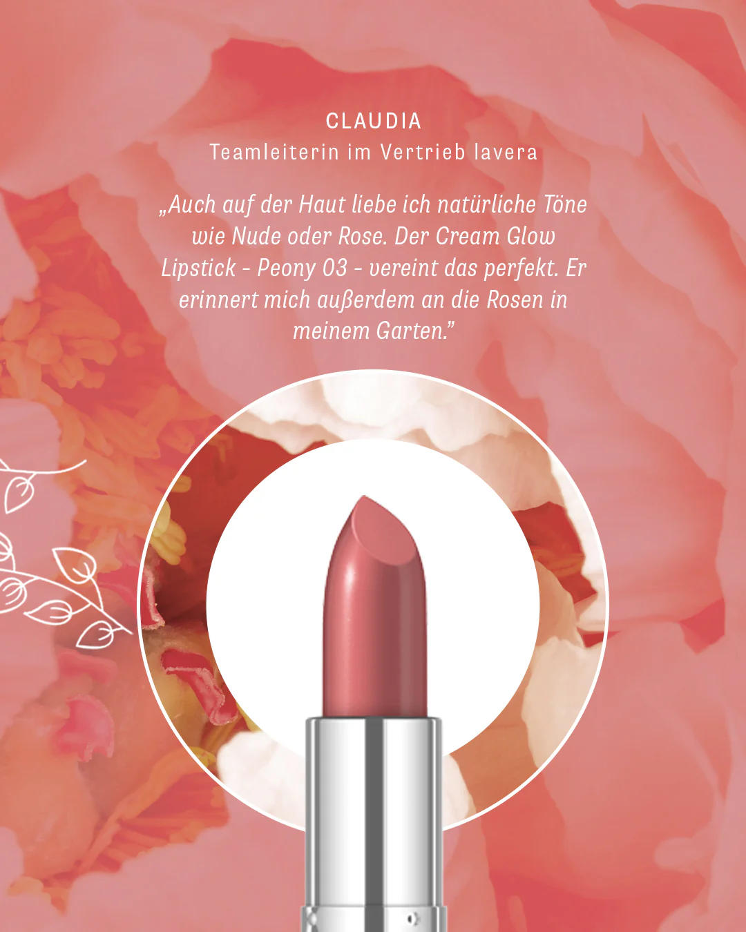 Cream Glow Lipstick -Peony 03- - Image 7