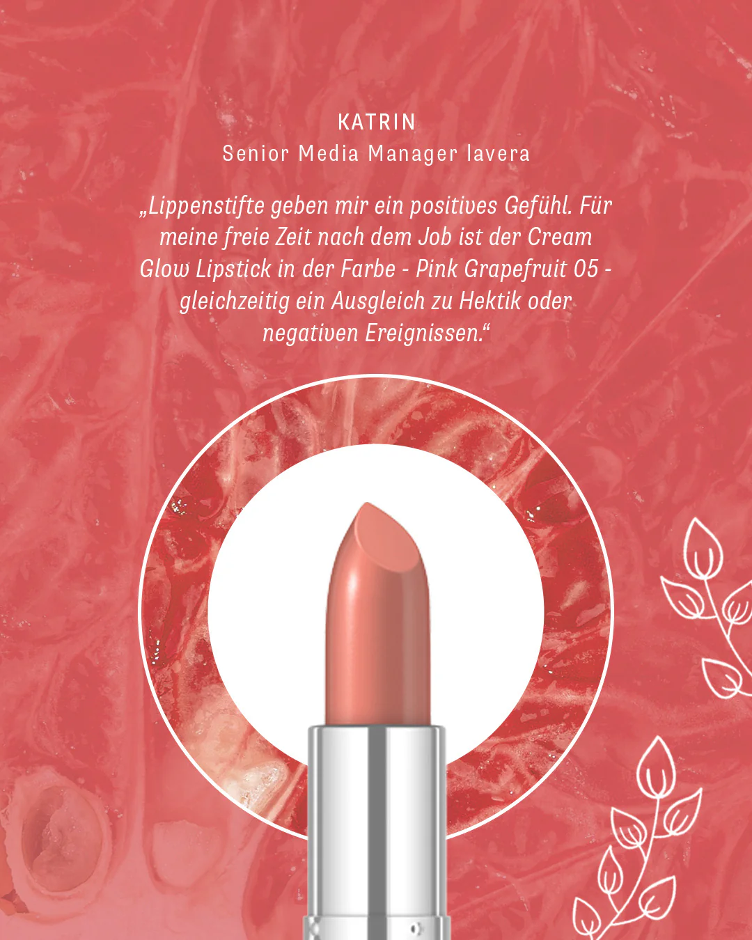 Cream Glow Lipstick -Pink Grapefruit 05- - Image 7