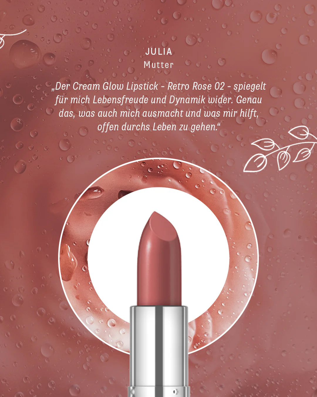 Cream Glow Lipstick -Retro Rose 02- - Image 7