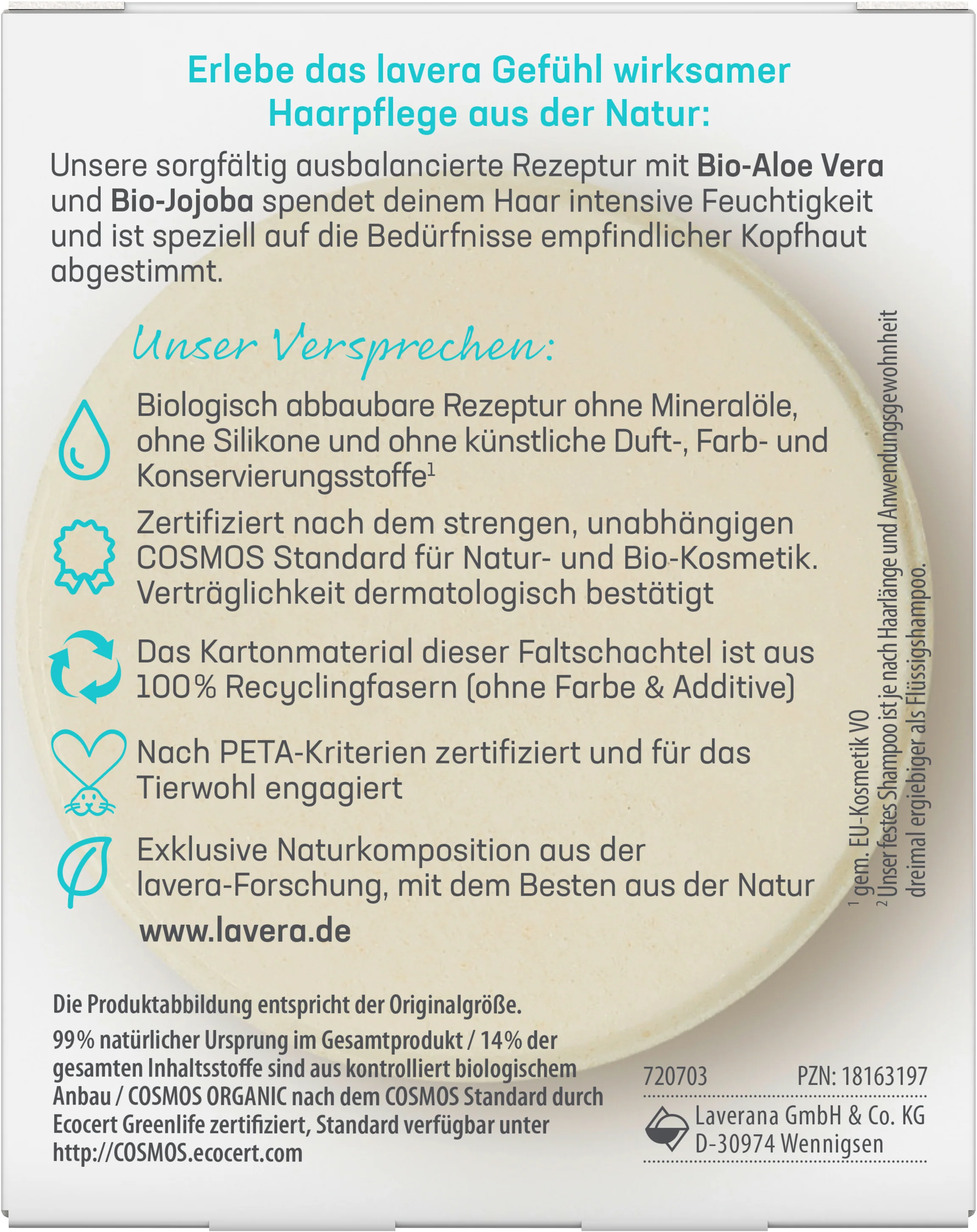 Festes Pflegeshampoo basis sensitive Feuchtigkeit & Pflege - Image 4