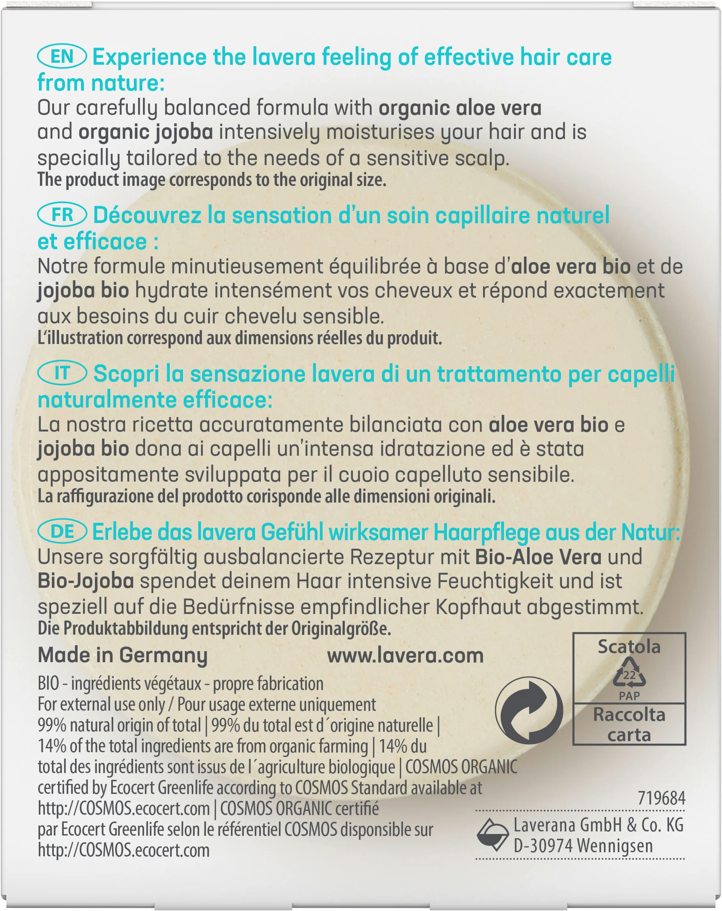 Festes Pflegeshampoo basis sensitive Feuchtigkeit & Pflege - Image 3