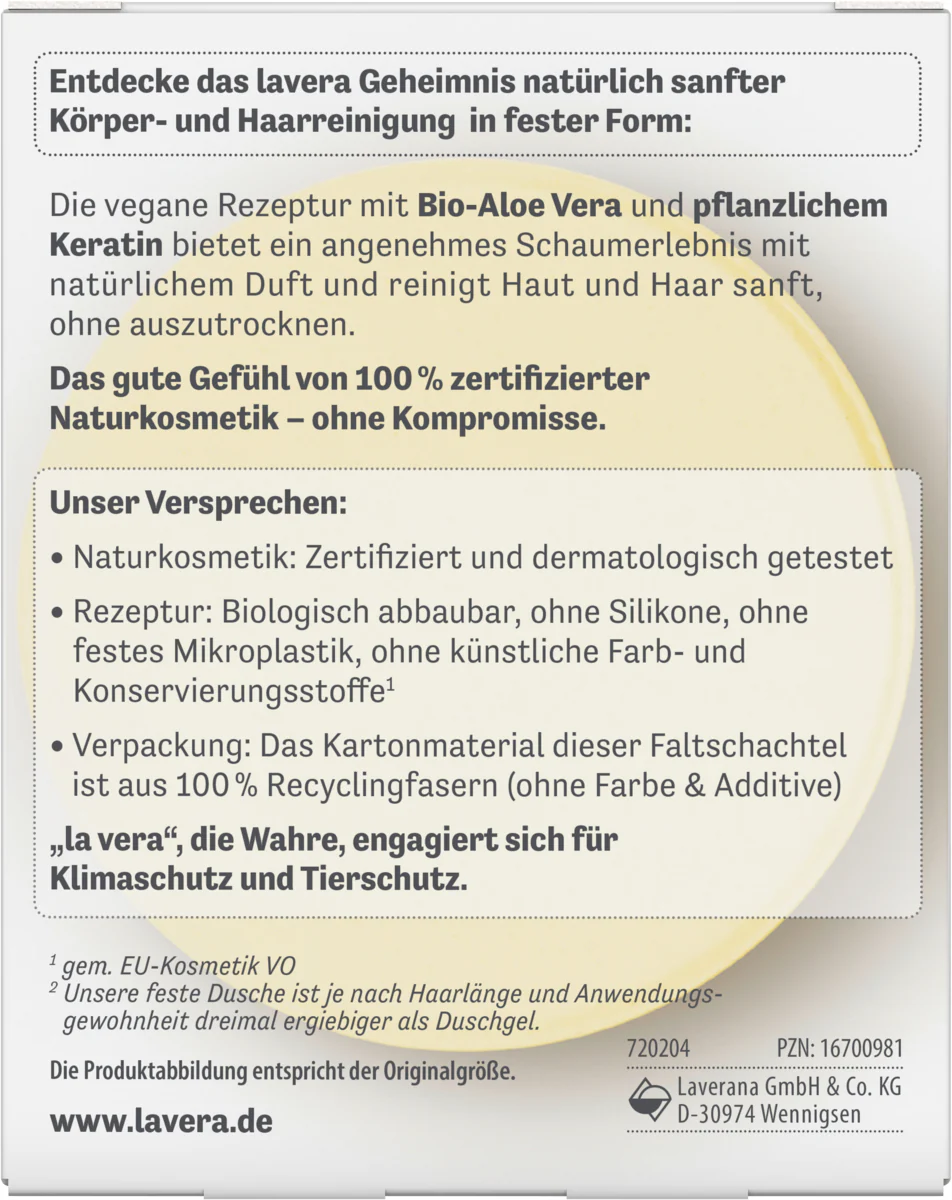 lavera - Feste Dusche 2 in 1 basis sensitive Hydro Feeling - Image 5
