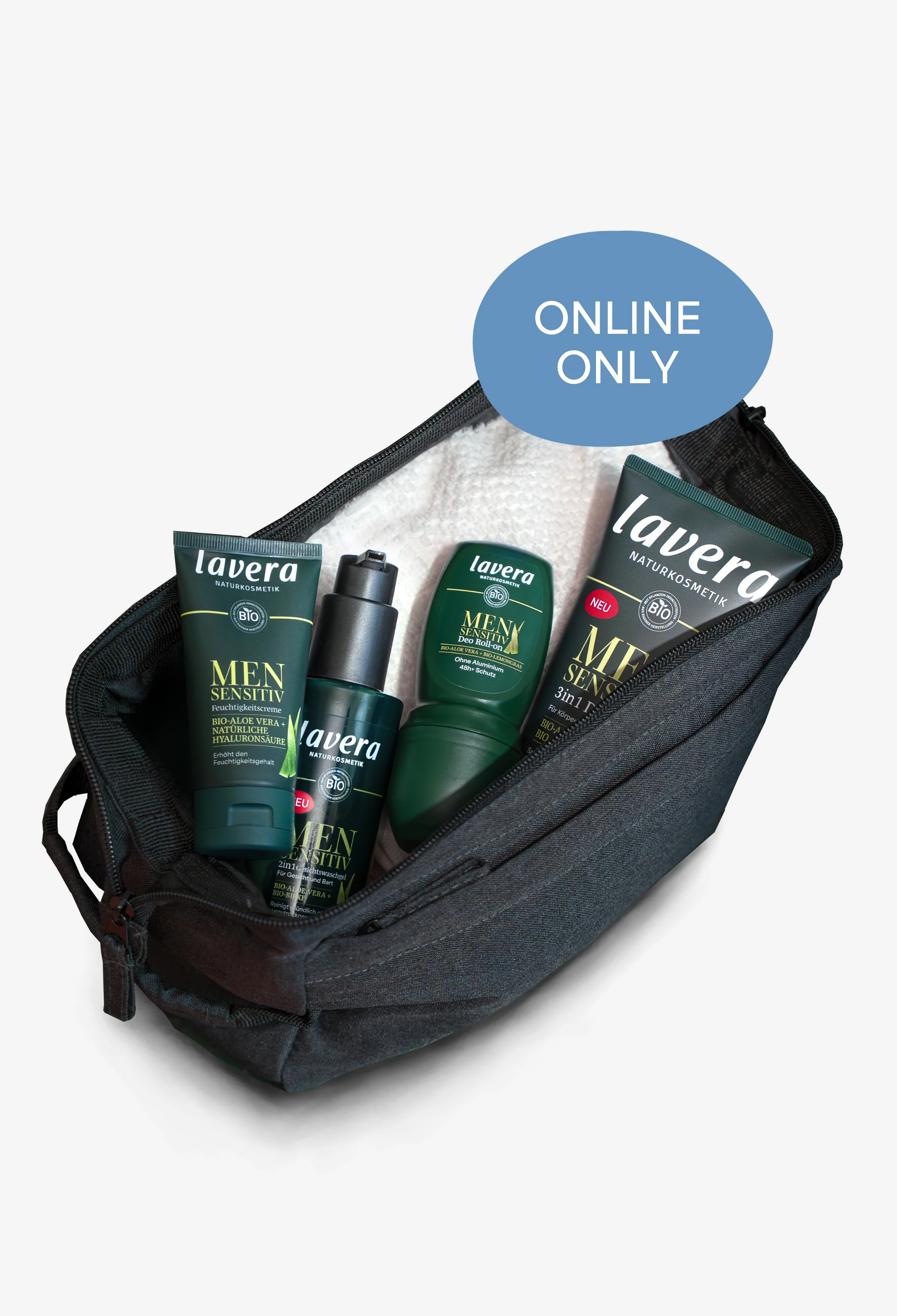 Men sensitive 4in1 Pflege-Set + Kulturbeutel