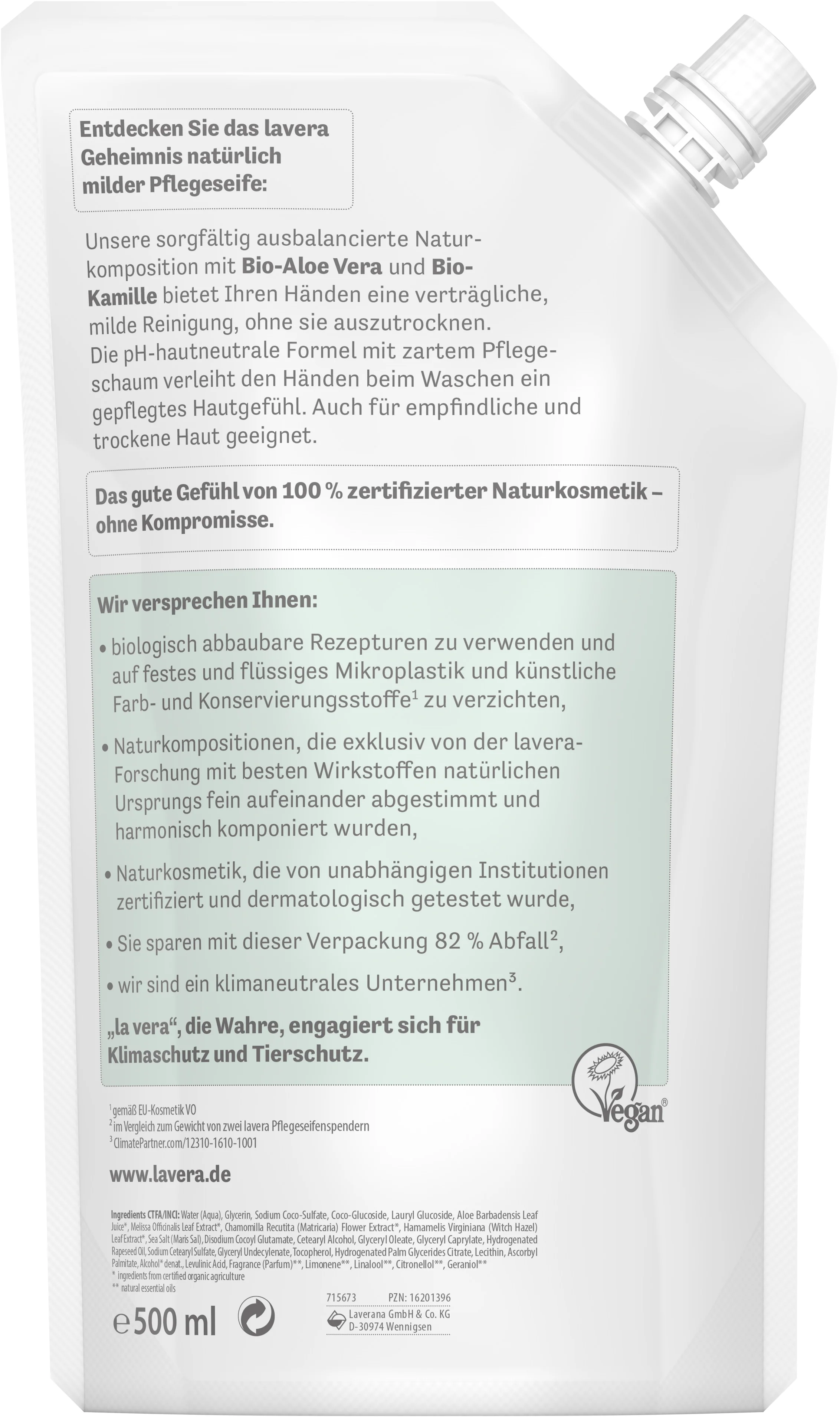 Nachfüllbeutel basis sensitive milde Pflegeseife - Image 4