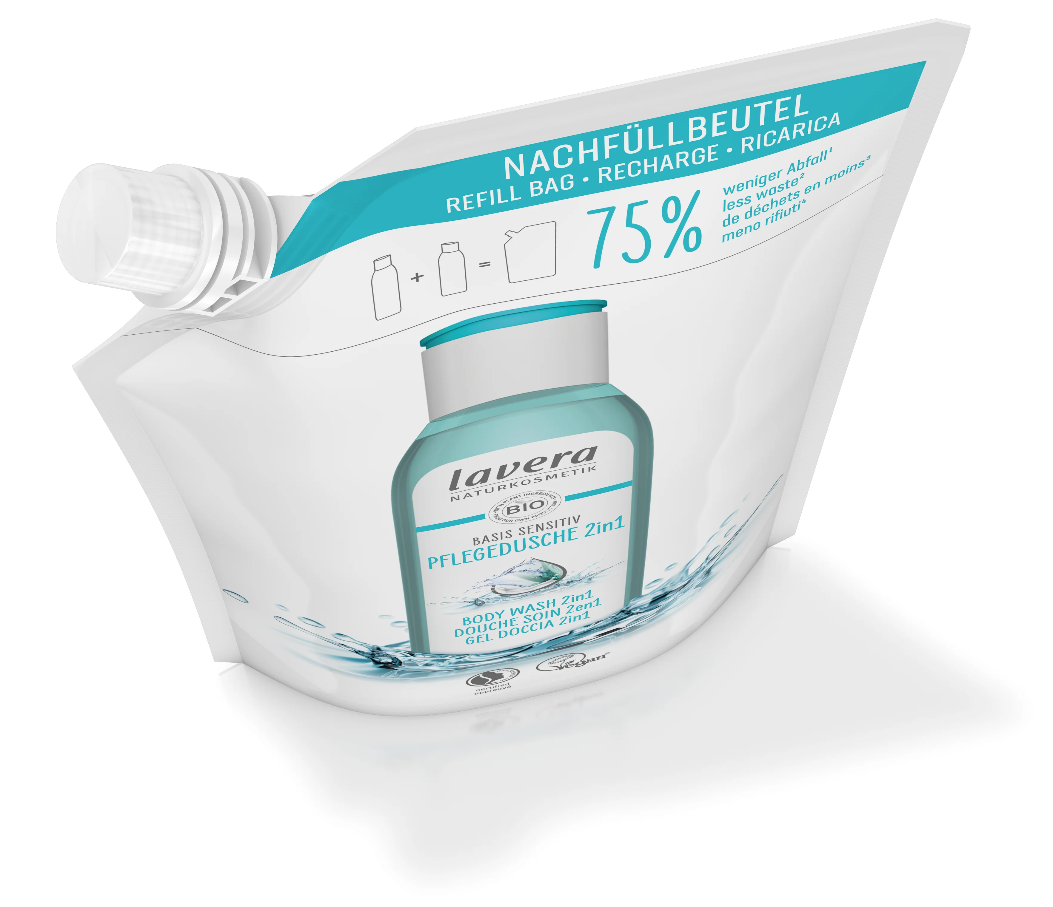 Nachfüllbeutel basis sensitive Pflegedusche 2in1 - Image 3